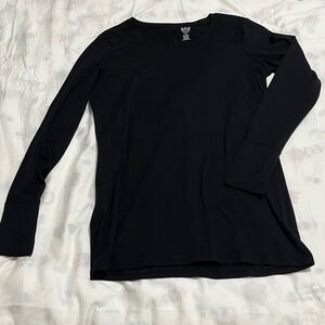 a.n.a. Black Long Sleeve Top Size SP